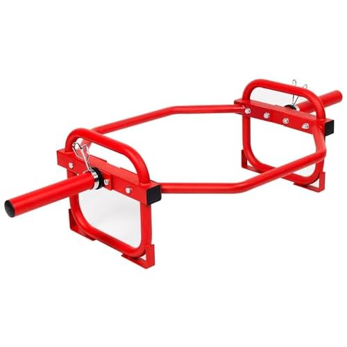 Olympic 2-Inch Hex Weight Lifting Trap Bar for Strength Training, 500-Pound Capacity, Safety Clips, Home Gym for Shoulder Presses, Shrugs, Back Rows