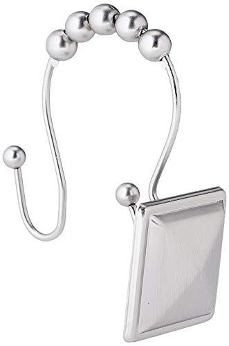 Preisvergleich Produktbild AmazonBasics Haken für Duschvorhang, spitzes Quadrat, Nickel