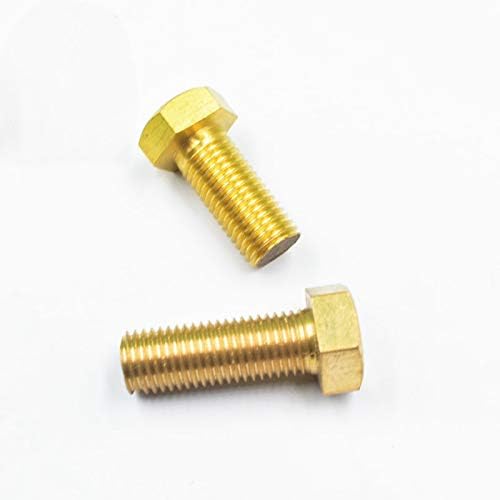 2pcs M12 brass hex screw bolts home decoration bolts screws 35mm-50mm length (Size: M12x35mm)