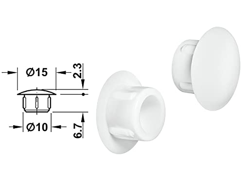 cyclingcolors diameter trou 10mm/Blanc diameter 10mm/weiß Diameter 10 mm/White RAL 9010, diameter 10mm/weiß RAL 9010 - Image 2