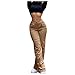 TRFPLOOC Damen Hose High Waist Casual Breites Bein Elegant Freizeithosen Einfarbig Anzughose Büro Pants Elegant mit Gürtel