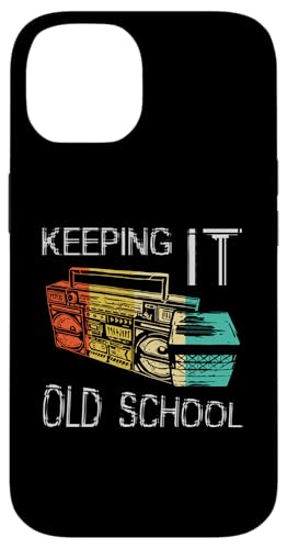 Keeping It Old School ���g���u�[���{�b�N�X 80�N�� 90�N�� �q�b�v�z�b�v�~���[�W�b�N �X�}�z�P�[�X iPhone 14 �p