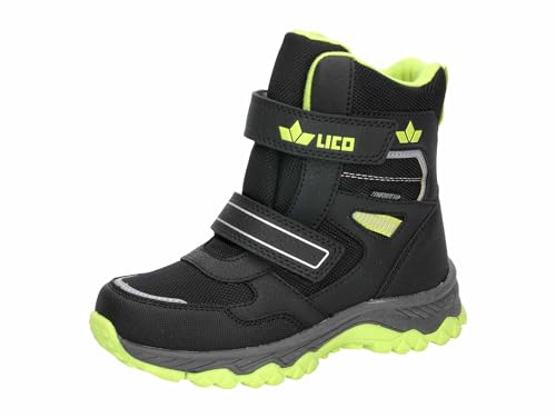 Lico Unisex Kinder Branko V Winterstiefel, Schwarz Lemon, 34 EU