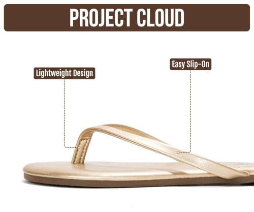 Image of Project Cloud Kids Sandals For Girls Footwear with Memory Foam Insole Kids Flip Flops - Lightweight & Slip Resistant Girls Sandals Summer Beach Essentials 2026 (Little Foundations)