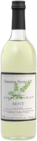 Sonoma Syrup Co. Mint Infused Simple Syrup 25.4 fl oz | for Coffee, Cocktails, and Cooking | Hand Crafted in the USA