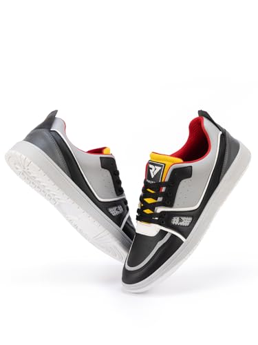Image of Run 07 Mens Spectra PU Sole Superior Grip Mid Top Sneakers | Casual Shoes | Solid Smart Casual Walking Shoes | Cushioned Footbed with Extra Comfort Shoe