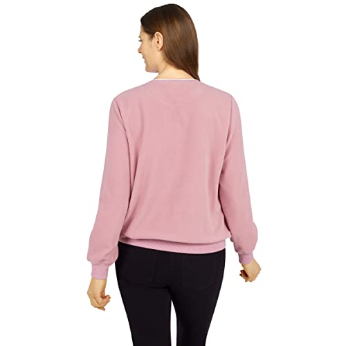 Alfred Dunner Womens Petite Asymmetric Floral Pullover2