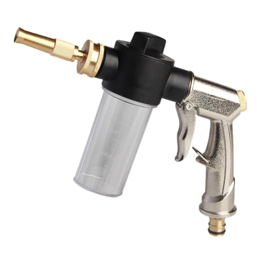 Lerpwige Pulverizador de boquilla de manguera de jardín ajustable con dispensador de jabón de 3 5 oz para un lavado eficiente de coches y varios usos del hogar