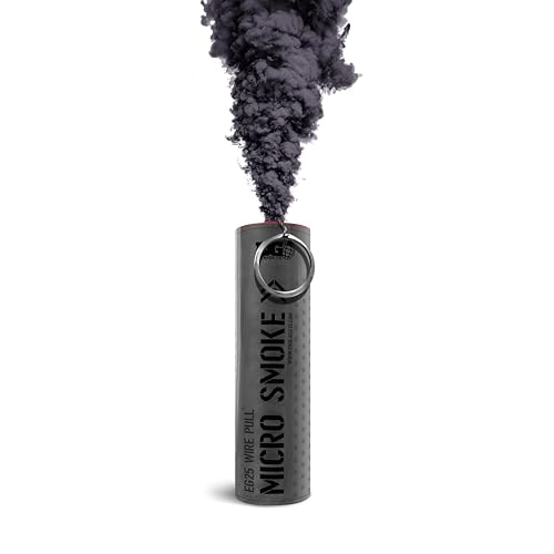 Enola Gaye EG25 Micro Smoke Grenade Wire Pull® Perfect for Weddings | Gender Reveal | Paintball | Football | Photography | Special Effects (Black)