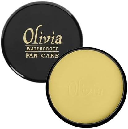Olivia Pan Cake 100% Waterproof 25g | Full Coverage Makeup Base | Smudge-Proof & Sweat-Resistant | Long-Lasting Velvety Finish | Hides Blemishes | For All Skin Types | Golden Yellow - 21