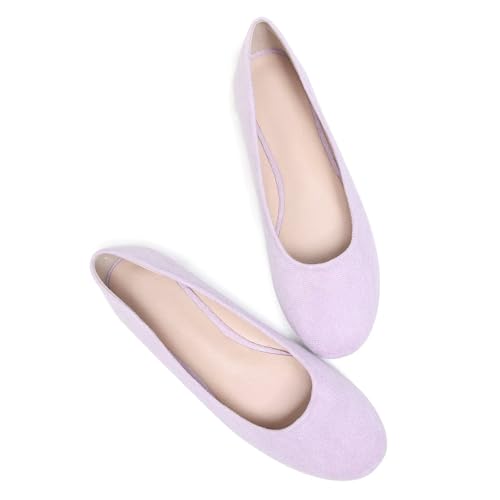Image of Dear Time Women's Flats Comfortable Slip On Ballet Flats Soft Solid Casual Shoes