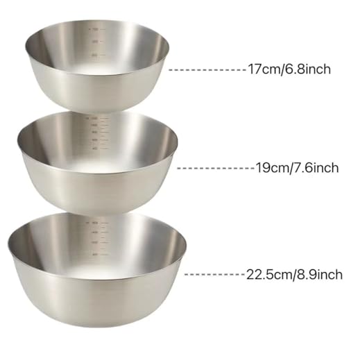 Set de 3 Tazones de Acero Inoxidable para Mezclar miniatura 2