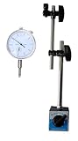 Inditrust Dial Indicator Gauge 0-10mm/0.01mm High Accuracy Dial Indicator Micrometer Precise Concentricity Measurement Instrument Tools with Flexible Magnetic Stand Table Scale Indicators Tools
