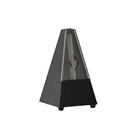 Metronomo Meccanico Wittner Taktell A Carica - Forma Piramidale In Mogano, Con Campana E Coperchio Plexiglass, Made In Germany