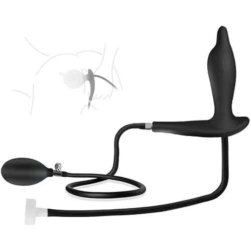 Enema Inflatable Anal Congestion Anal Cleaning Device Anal Expansion for Beginner to Advanced Player, Black
