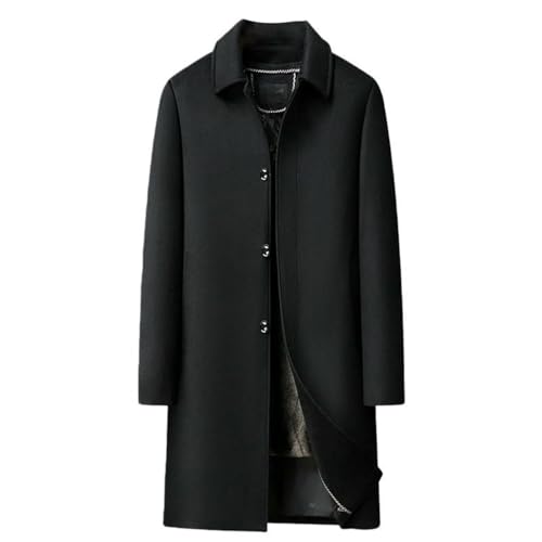Manteau long en laine homme parfait du bureau aux sorties décontractées en hiver