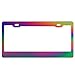 HHAT Rainbow Shading16 License Plate Frame Stainless Steel Board Frames Theft-proof Frames