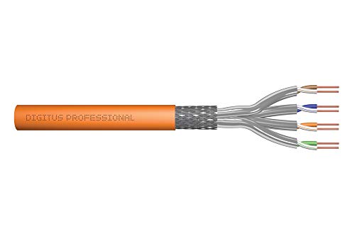 Digitus Network Cable Cat-7 250 m S-FTP Installation Cable - Simplex - Dca LSZH-3-1200 MHz - AWG 23/1 Copper - Orange