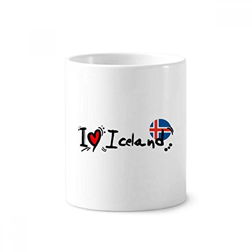 Porte-brosse à dents Islande Céramique Blanc | Pot à Stylos Organisateur Coupe 350ml