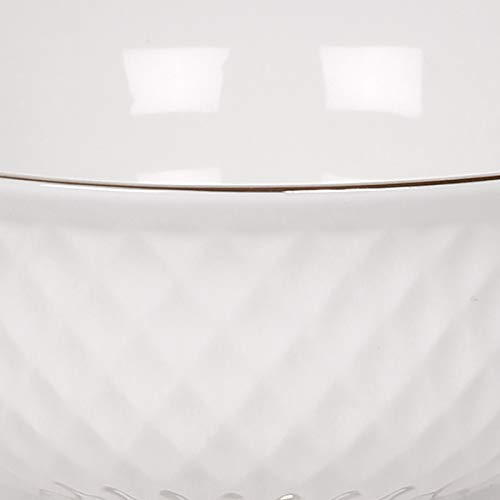 Image of Home Centre Divine Ceramic Cereal Katori - 1 Piece, White, Standard (DIVINE-10)
