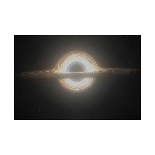 Interstellar - Lienzo decorativo para pared, diseño de agujero negro, arte de pared de ciencia ficción, póster mate