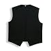 Unisex No Pocket Button Uniform Vest Halloween Costume Outfit (Large, Black)