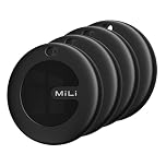 MiLi MiTag Traceur Localisateur D’Objets Bluetooth, Fonctionne avec l’app Google Localiser (Uniquement Android), Batterie Remplaçable, IP67 Imperméable, pour Les clés/Portefeuilles/valises, 4-Pack