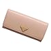 Prada Womens Vitello Move Cipria Beige Leather Continental Long Wallet Gold Triangle Logo 1MH132