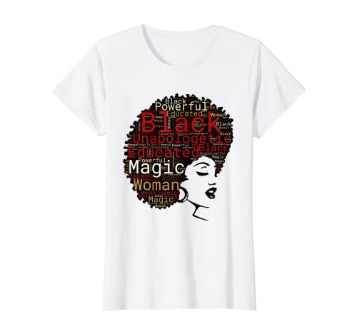 Mujer Afro Mujer Negra Afrocéntrica Melanin Queen Camiseta