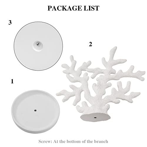 Szyrl Artificial Coral Faux Resin Coral Reef Sculpture Nautical Tabletop Decoration Realistic Faux Branch Coral Sculpture Home Decoration Beach Theme Party Wedding Decor Window Display #TOP3