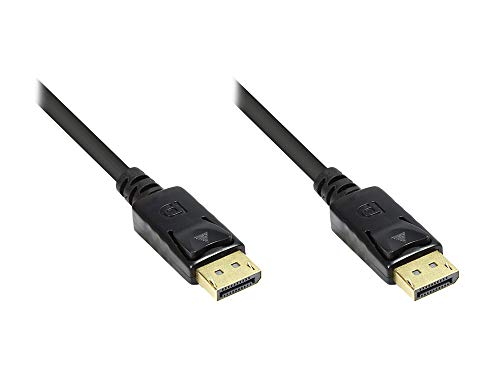 Good Connections® DisplayPort 1.2 Anschlusskabel - vergoldete Stecker beidseitig - 4K2K / UHD - 24K vergoldete Kontake - 3-Fach Schirmung, Kupferadern (OFC) - schwarz, 0,5 m