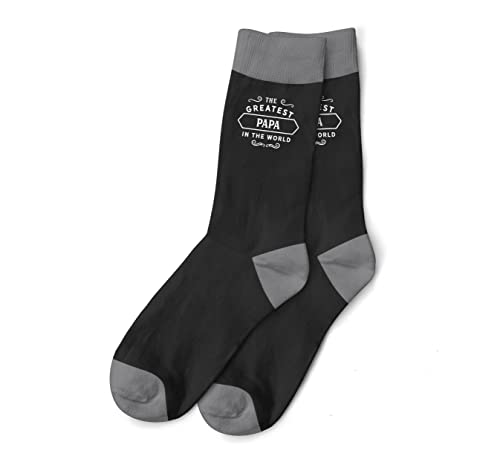 D Design Invent Print! Papa Gift Socks Mens Funny Present Keepsake Size 6-11 (Black)