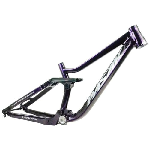 HIMALO Mountain Bike Suspension Frame 24er 12.5'' DH/XC Boost MTB Frame Disc Brake Frames Thru Axle 12 * 148mm ，max for 3.0'' Tires(Purple 12.5'')