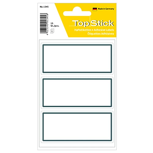 TopStick 1345 Buchetiketten zum Beschriften neutral grauer Rand...