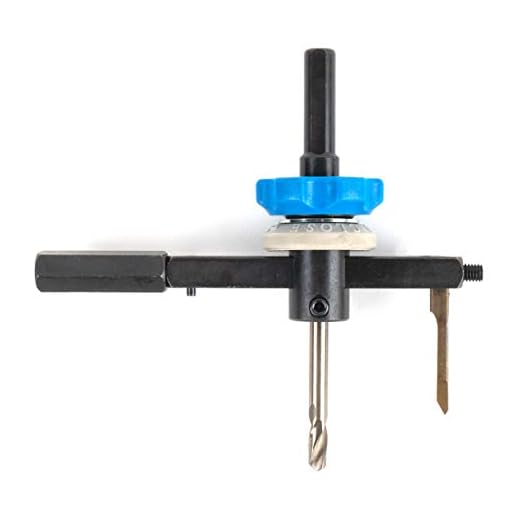 Falke Metall-Kreisschneider FKS-L - für Stahlbleche bis 3 mm, NE-Metalle und Kunststoff | Durchmesser stufenlos einstellbar (40-120 mm) - Verstellbare Lochsäge