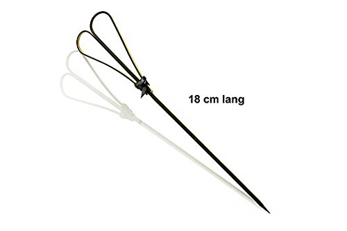 10 x NatureStar Fingerfood-Spieße Bio Heart schwarz 180mm Bambus VE=10