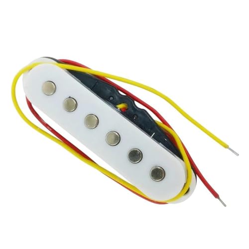エレキギターピックアップ 6弦エレキギター用シングルコイルピックアップキット交換品(White)