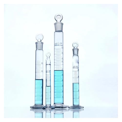 Équipement de laboratoire haut de gamme avec ce lot de 5 cylindres gradués en verre précis
