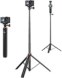 53.5' Osmo Action 6 Selfie Stick Tripod for DJI Action 6/Osmo Nano, 2-in-1 Extendable Handle w Magnetic Quick-Release Adapter, Extension Rod Kit/Travel Vlogging Stand/Accessory for Video Recording