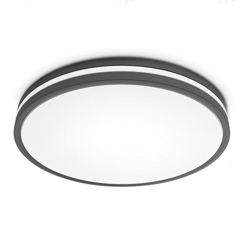 Feit Electric 14" Adjustable White LED Ceiling Fixture, Dimmable Flush Mount Light, Selectable Color Temperature, Matte Black Dual-Banded Finish, Energy Efficient, 50,000-Hour Lifespan, FM14/DR/6WY/BK by Feit Electric - Used condition - Image 9