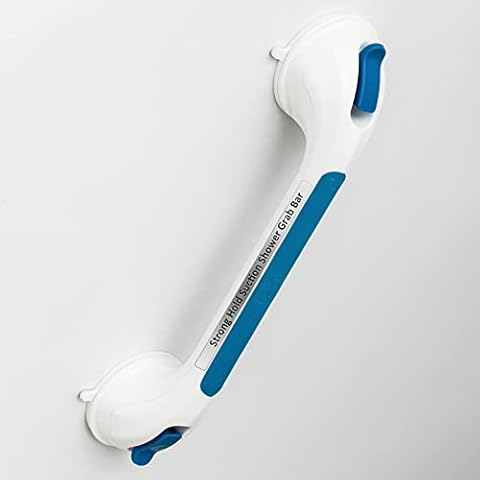 LEVERLOC Shower Safety Grab Bar Suction Cup Handle Drill-Free for Elderly, Handicap, Senior, Injury Handicap Bathroom Bathtub Hold Balance Assist Shower Rail Handle Grip Hold up to 240 LBS Removable Cover