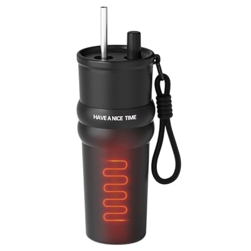 Glugahrif Vaso Térmico para Viaje,Vaso Para Bebidas Con Pajita De Gran Capacidad - Recipiente Antifugas De Agua 710ml, Botella Para Bebidas En Exteriores Y Transporte