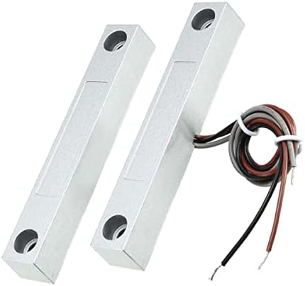 Reed Switch MC-58 NC/NO Surface Mount Wired Door and Window Alarm, Ferromagnetic Door Switch, Contact Sensor for Home Security and Garage Door Burglar Alarm Reed Switch, Set of 1