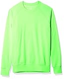 Majestic Filatures Herren Long Sleeve Banded Bottom Sweatshirt T-Shirt, 605 Grün Fluo, X-Groß