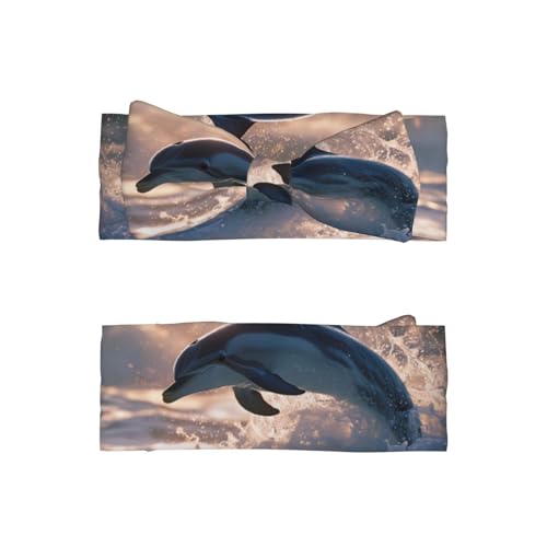 Lively dolphins Baby bow headband (0-6 months) - Universal for newborns to toddlers, a must-have for cute decoration2