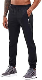 YAWHO Men's Sweatpants Athletic Jogging Pants Sport Joggers Trousers for Workout,Gym,Running,Training with Zipper