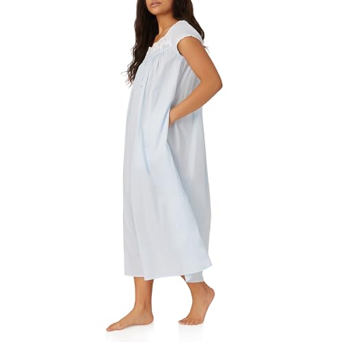 Image of Eileen West Queen Anne's Lace Womens Sleepwear & Loungewear - Florentine Lace Collection - 100% Cotton Soft Long Nightgown