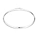 Carweilon Statement Women Choker Necklace Polished Stainless Steel Chunky Necklace Collar Jewelry (0.1Inch-Width, Silver)