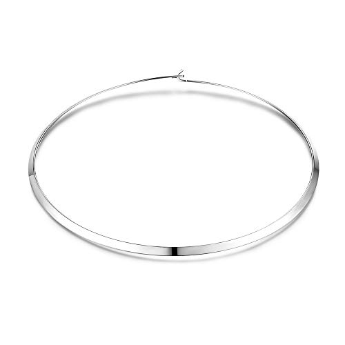 Carweilon Women's Link Choker Necklace Round Thin Choker Necklace Jewelry (Silver Clip Clasp) by Carweilon - Used condition - Image 2
