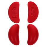 Veemoon 2 Pares de Copas Mini de Adivinación Budista de Plástico Color Vino Tinto, Juego Ritual de Bendición y Feng Shui, Herramienta Sagrada para Prácticas Espirituales y Decoración